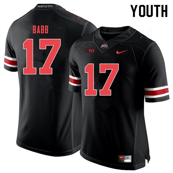 Youth #17 Kamryn Babb Ohio State Buckeyes College Football Jerseys Sale-Black Out